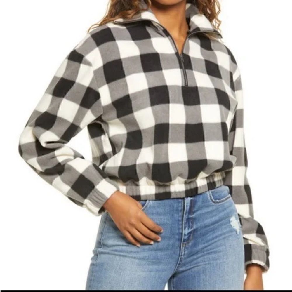 BP Buffalo Plaid Fleece Pullover XL